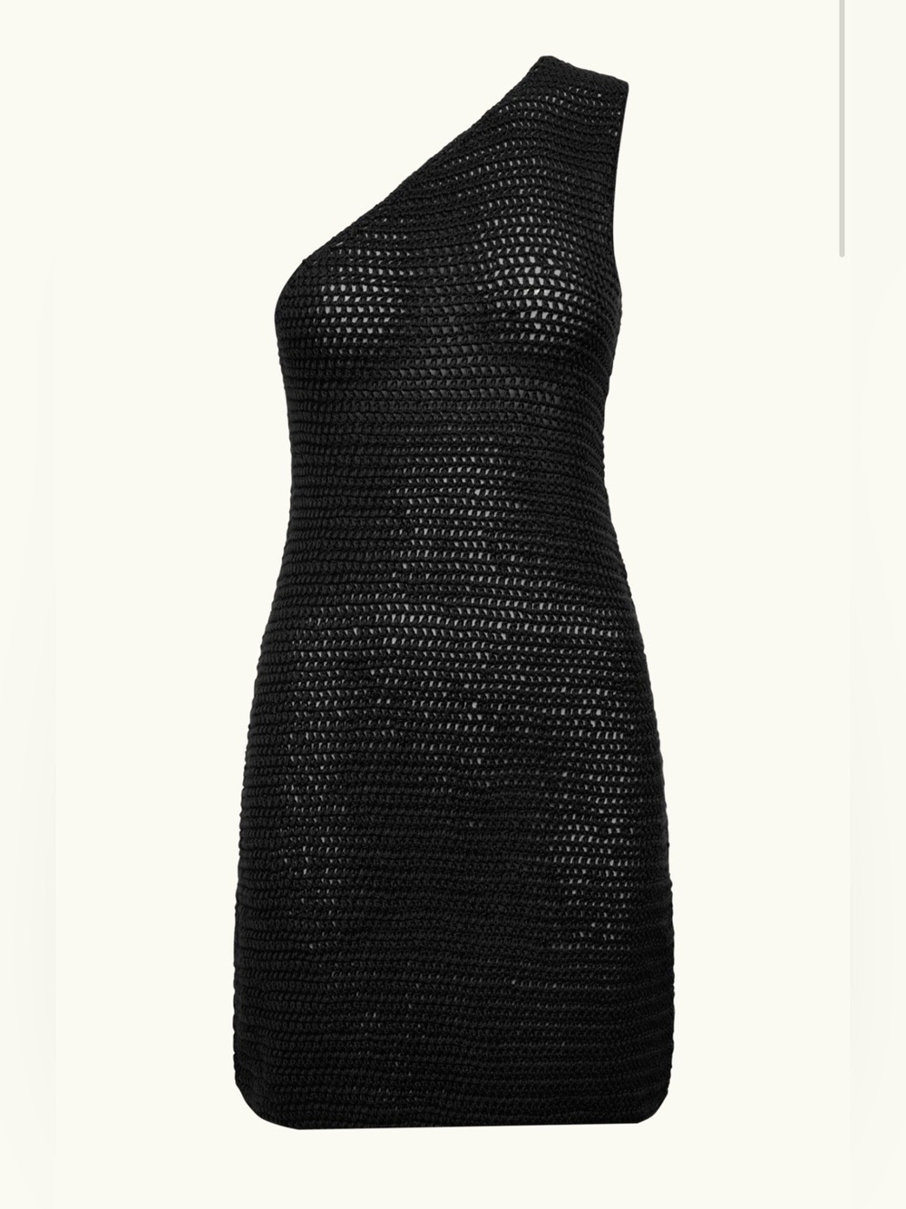 Acacia dress One-Shoulder Black Knit Mini Dress